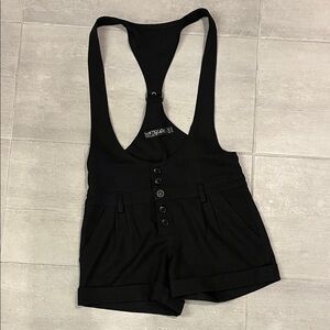 Black Button-Up Romper